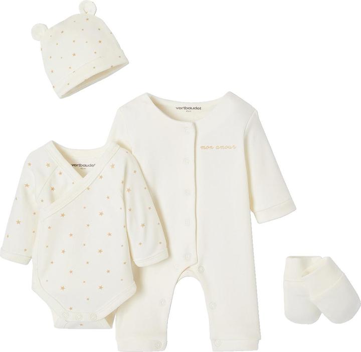 Vertbaudet Bio-Kollektion: Baby-Set für Neugeborene, 4 Teile (44)