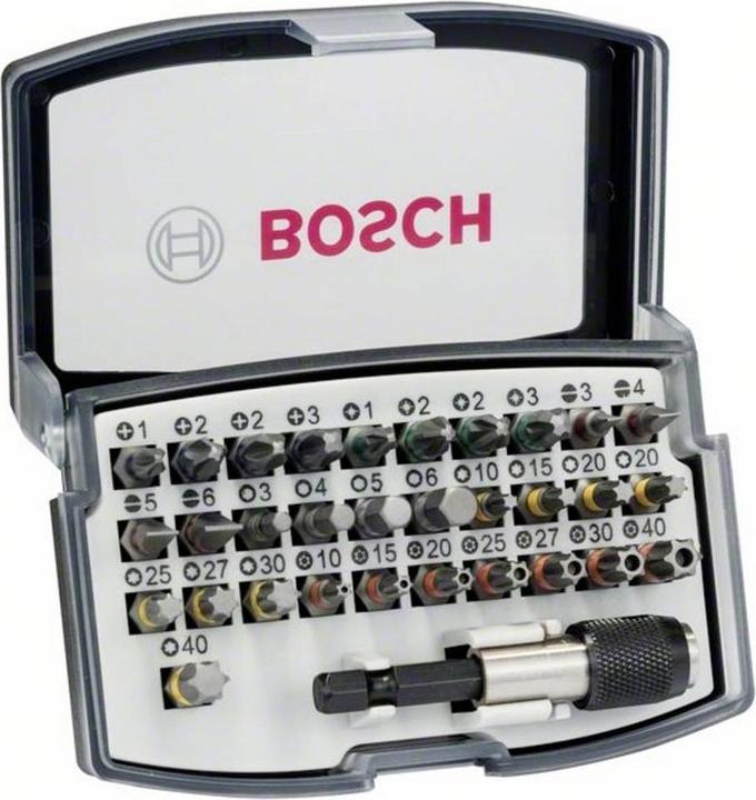 Bosch Professional Zubehör Bit set (PH1 / PH2 / PH3 / PZ1 / PZ2 / PZ3 / HEX3 / HEX4 / HEX5 / HEX6 / T10 / T15 / T20 / T25 / T27 / T30 / T40 / SL3 / SL4 / SL5 / SL6 / TH10 / TH15 / TH20 / TH25 / TH27 / TH30 / TH40)