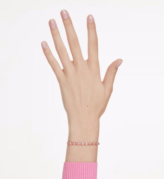 Actual product image Swarovski Matrix Armband Tropfenschliff Rosa Gold (24 cm, Swarovski Metal)