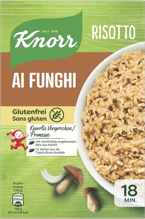 Knorr Risotto ai funghi Risotto ai funghi italiani con funghi pregiati Pasto pronto (271 g)
