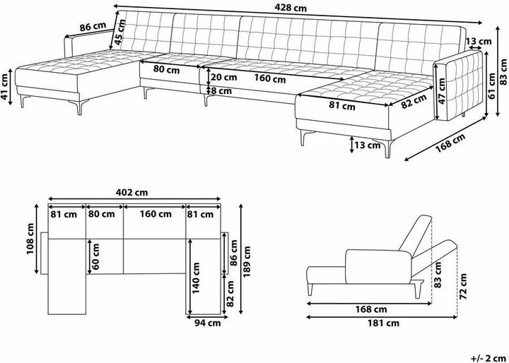 Actual product image Beliani Aberdeen (Sofa bed)