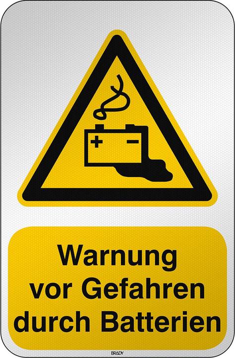 Actual product image Brady W/W026/DE261/RFL-390X590-1, ISO safety sign - Warning - Danger from charging