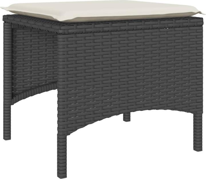 Image du produit VidaXL Canapé de jardin 2 places avec table et tabourets
