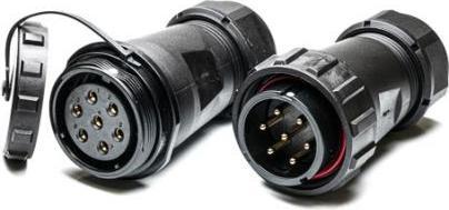 Image du produit Rs Pro Connecteur de puissance mâle, femelle pour montage sur câble, 7 pôles 25.0A, borne à vis IP6