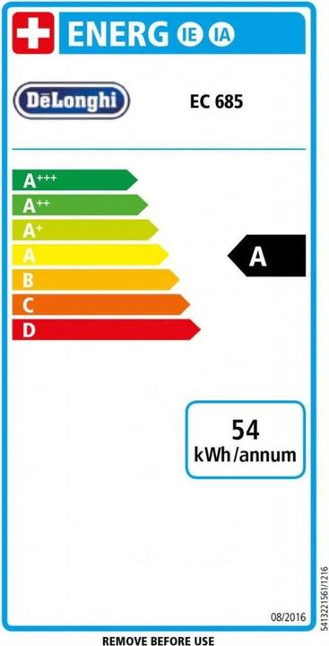 Energie-Label De'Longhi Dedica