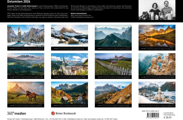 Produktbild Dolomiten Premiumkalender 2026 (50 x 35 cm, Deutsch)