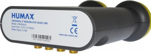 Image du produit Humax IDdigital/ LNB 248, Monobloc 6°, Quad, 0.1dB, 40mm (Quattro LNB, 40mm)