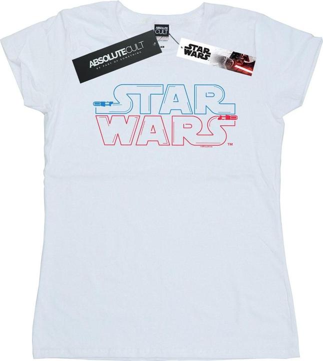 Actual product image Star Wars Womens/Ladies Lightsaber Logo Cotton T-Shirt (XL)