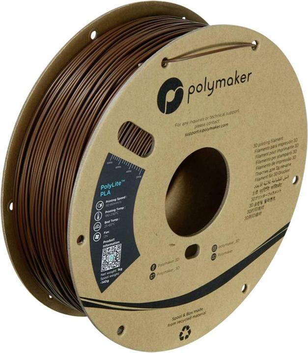 Produktbild Polymaker PolyLite PLA (PLA, 1.75 mm, 1000 g, Braun)
