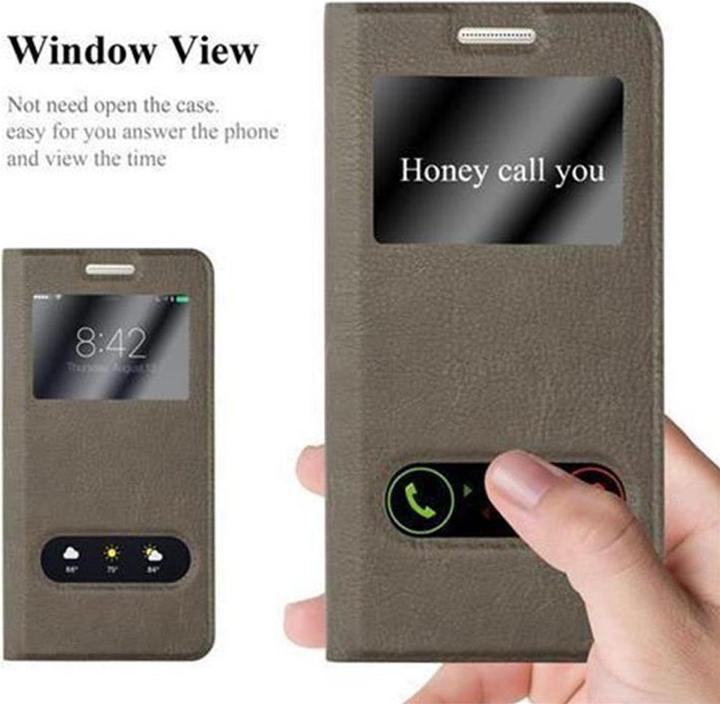 Actual product image Cadorabo Book with View double window cover (Samsung Galaxy A5)