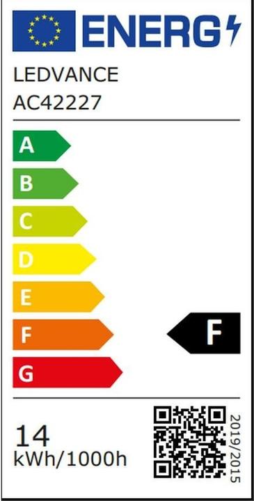 Energie-Label Ledvance Smart+ Wifi Classic (E27, 14 W, 1521 lm, 3 x, F)