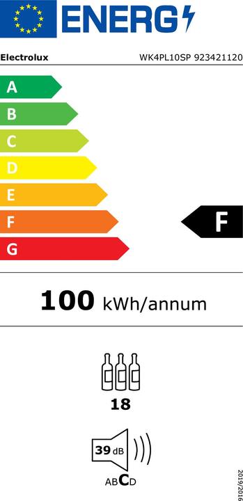 Energie-Label Electrolux WK4PL10SP