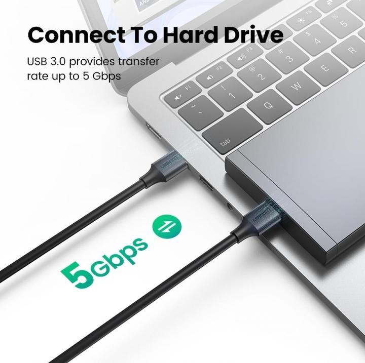 Productafbeelding Ugreen USB-A 3.0 naar USB-A 3.0 kabel (1 m, USB 3.0)