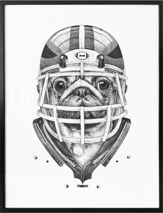Produktbild Trenddeko American Pug Football (50 x 60 cm)