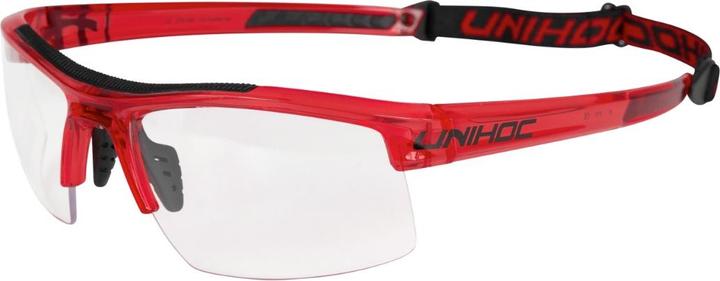 Unihoc Schutzbrille ENERGY crystal rot Junior (One Size)