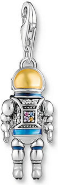 Actual product image Thomas Sabo Charm Pendant Astronaut with Colourful Stones Blackened Silver (925 silver, Enamel)