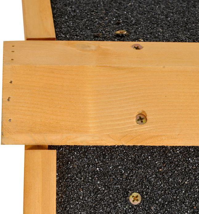 Produktbild Swisshandel24 Kaninchenstall erhöhtes Haustier Haus mit Abschliessbare Tür Outdoor Holz-Metall Hellgelb 122 x 63 x