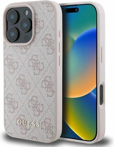 Actual product image Guess GUHCP16LG4GFPI iPhone 16 Pro różowy/pink HC PU 4G Classic (Apple iPhone 16 Pro)
