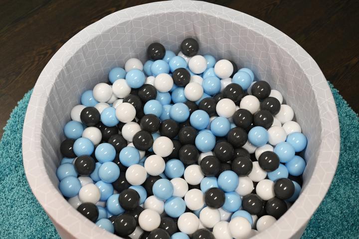 Actual product image Knorrtoys Bällebad soft - "Grey" - 300 balls creme/grey/lightblue (ca. 6cm Durchmesser)