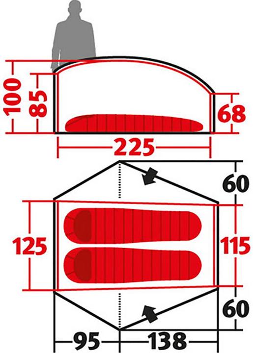 Image du produit Wechsel Tente Exogen 2 Zero-G Line (Tente igloo, 1.96 kg, 2 personnes)