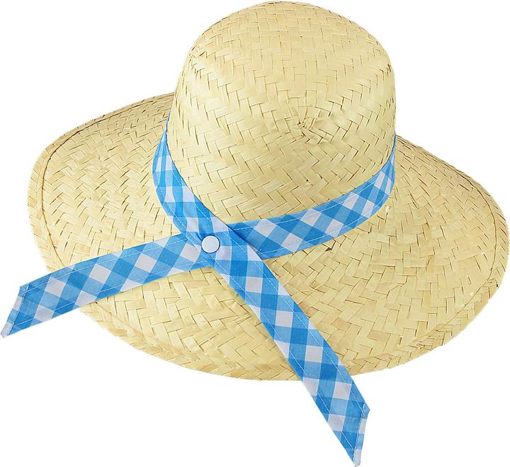 Image du produit Magni Chapeau de paille paysanne avec ruban bleu