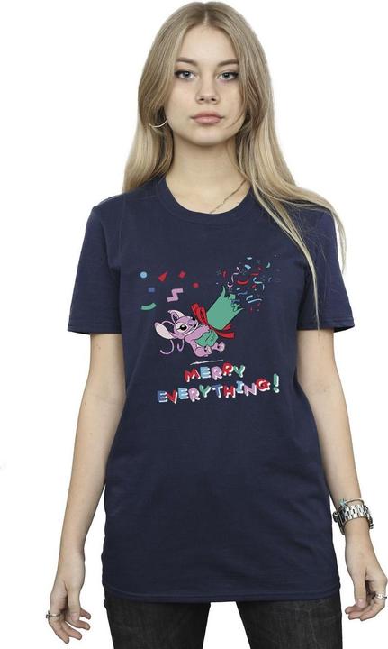 Immagine prodotto Disney Lilo And Stitch Angel Merry Everything Maglietta Ampia Donna (M)