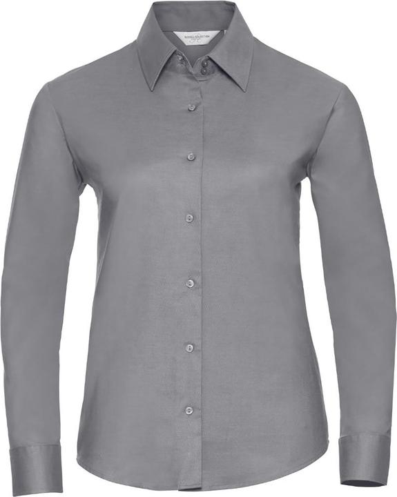Russell Collection Easy Care Oxford Bluse Langarm