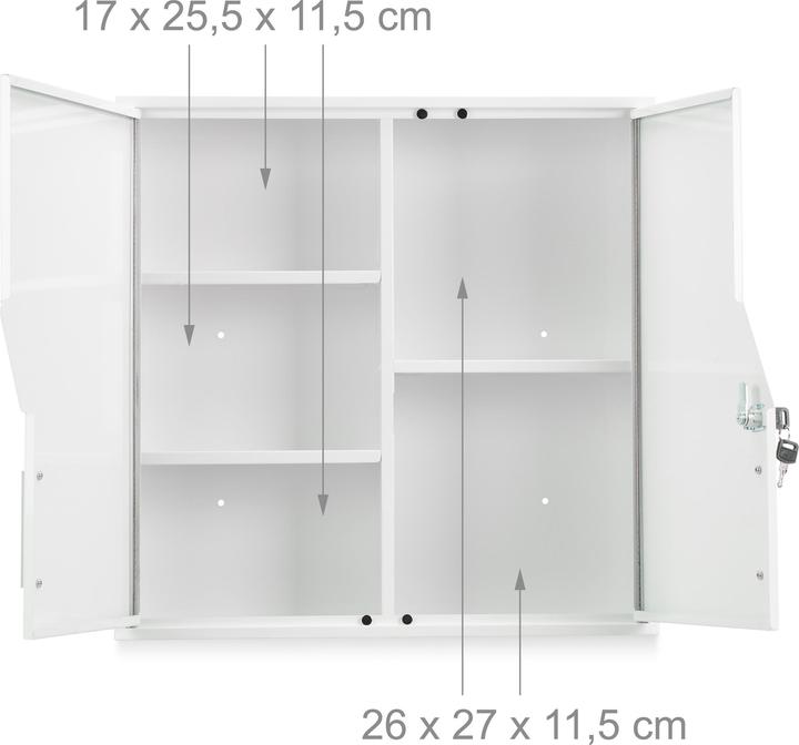 Image du produit Relaxdays Armoire à pharmacie (53 x 14.5 x 53 cm)