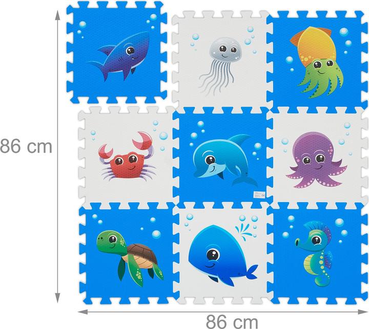 Actual product image Relaxdays 9x puzzle mat (86 x 86 x 1 cm)