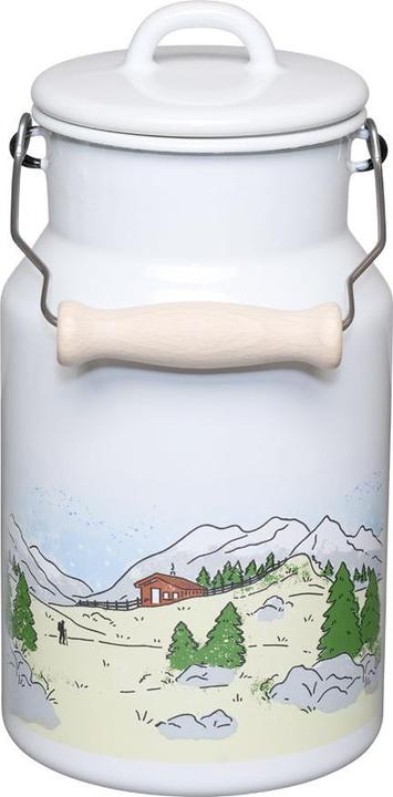 Produktbild Riess Milchkanne mit Emaille Deckel und Holzgriff 2L (1.80 l)