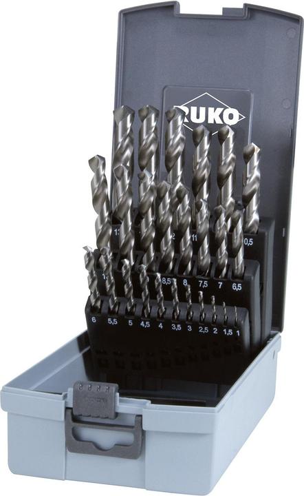 Produktbild Ruko Spiralbohrer-Satz DIN338 Typ VA 25-tlg.D.1-13mm Steigung 0,5mm HSS Co8 blank i.Ku.kassette (1,0-13mm)