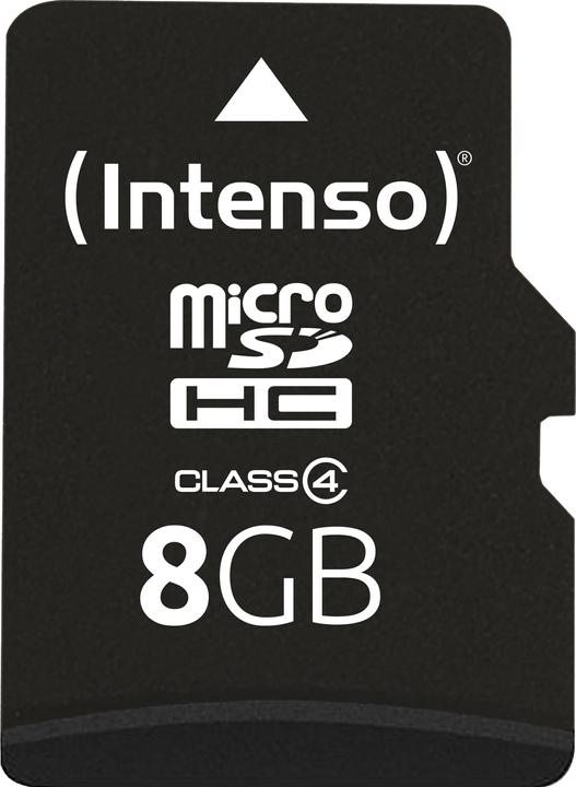 Image du produit Intenso carte microSD de classe 4 (8 Go, microSDHC)