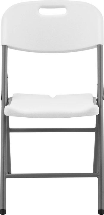 Produktbild Royal Catering 4er-Set Klappstühle Faltstuhl Stuhl klappbar 180 kg Stahl Polyethylen weiss