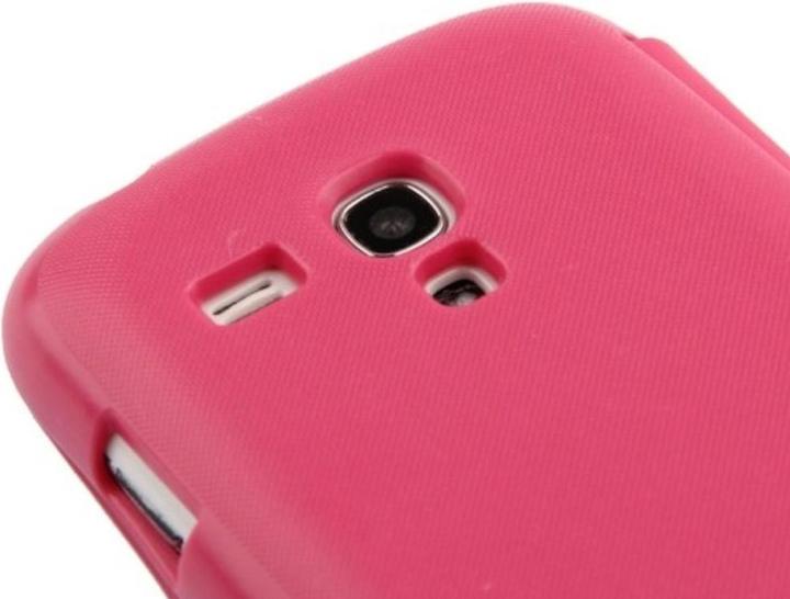 Produktbild König Design Handyhülle Tasche für Samsung Galaxy S3 mini i8190 / i8195 / i8200 pink gebürstet (Samsung Galaxy S3 Mini)