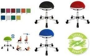 Image du produit Topstar Tabouret de fitness "Sitness Half Ball", bleu Hauteur d'assise : 530
