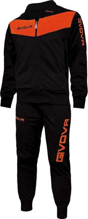 Actual product image Givova Tuta Visa Fluo tracksuit black-orange TR018F 1028 S (S)