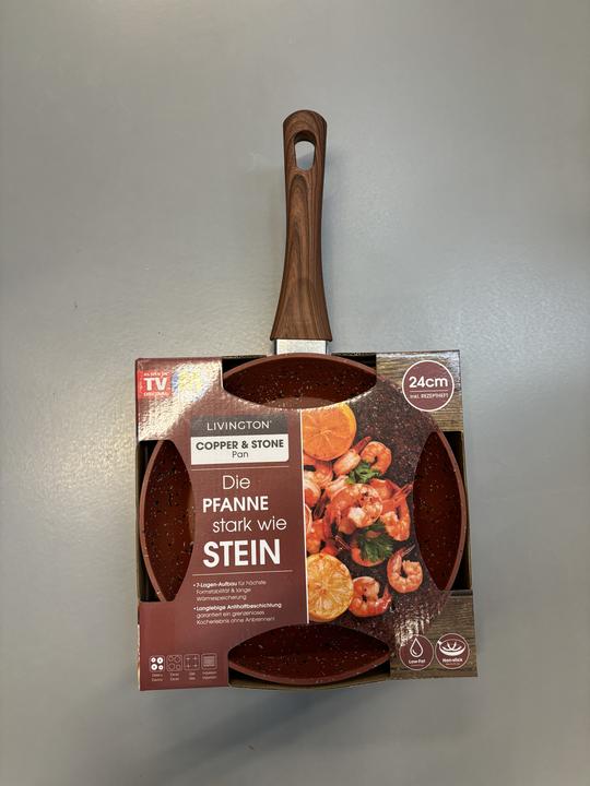 Actual product image Livington Copper & Stone Pan (25 cm, Frying pan, Copper, Aluminium, Steel)