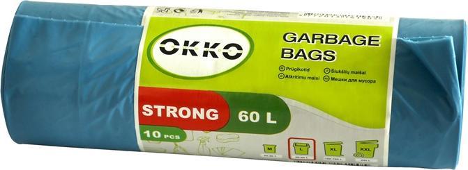 Okko Trash Bag Strong Blue 60l 10pcs (10 x, 60 l)