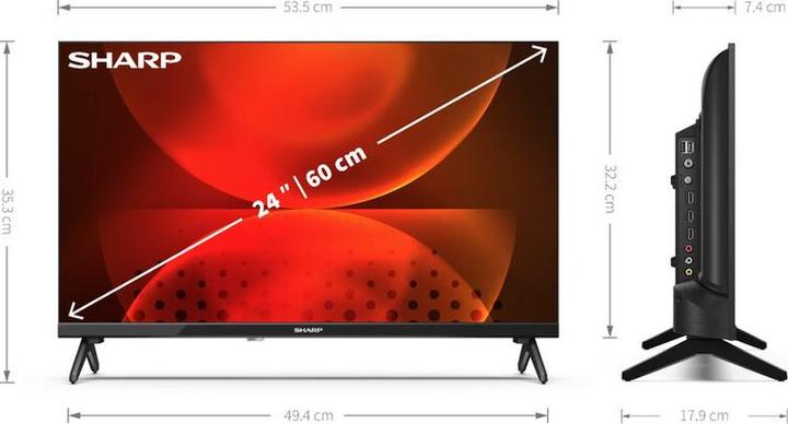 Actual product image Sharp 24FH2EA (24", LED, HD ready, 2023)