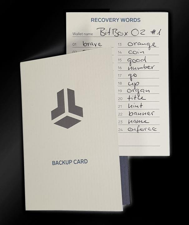 Actual product image BitBox Backup Cards