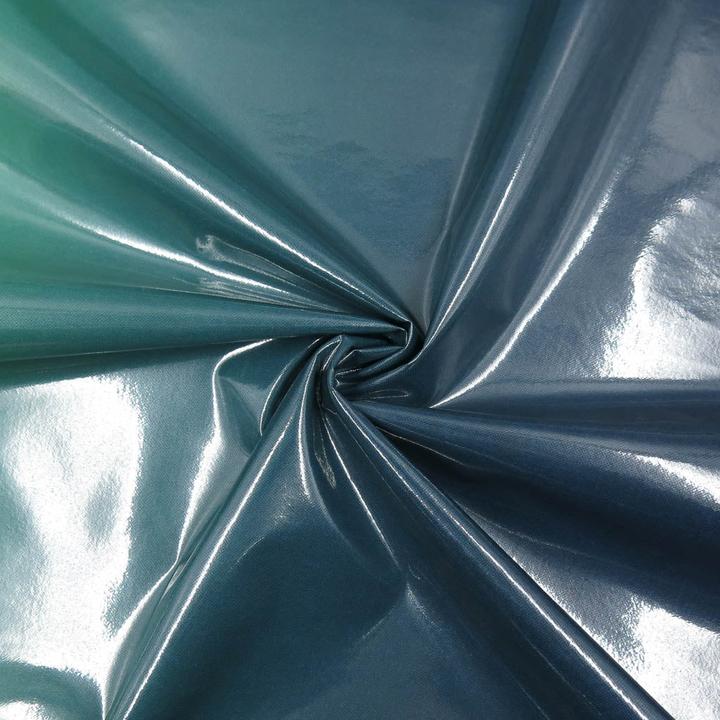 Actual product image Stoffrestposten Mackintosh fabric - Gradient blue green blue - Minimum quantity: 1 metre