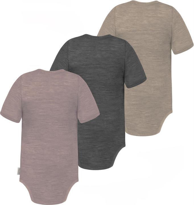 Immagine prodotto Normani Set di 3 body baby in merino a maniche corte "Tauranga" - 9295 (86)