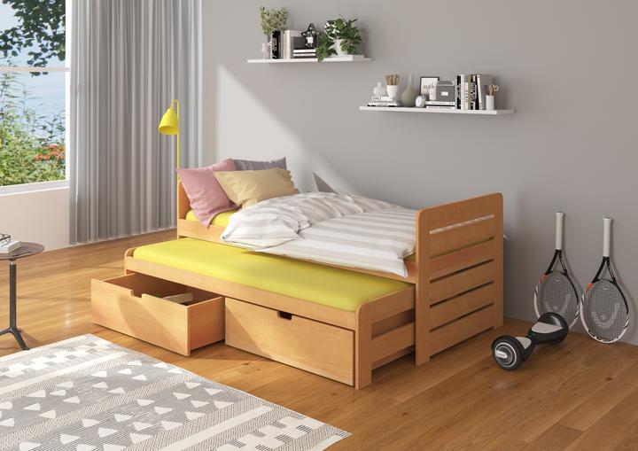 Produktbild ADRK Furniture Doppelbett mit Matratzen TOMI 180x80 (180 x 80 cm)