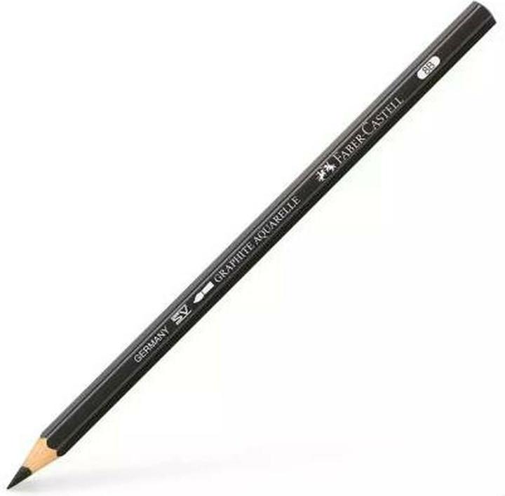 Produktbild Faber-Castell Bleistift Graphite Aquarelle Aquarell Schwarz Sechseckig 8B (6 Stück) (8B, 6 x)