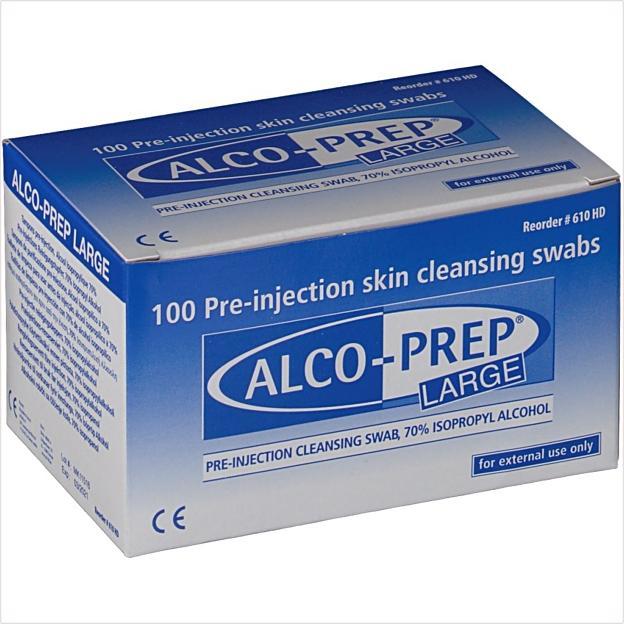 Actual product image L&R Pre-injection cleaning swabs