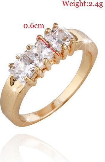 Image du produit Hermex Bague en or RGP avec zirconium - or t. 56 (56)