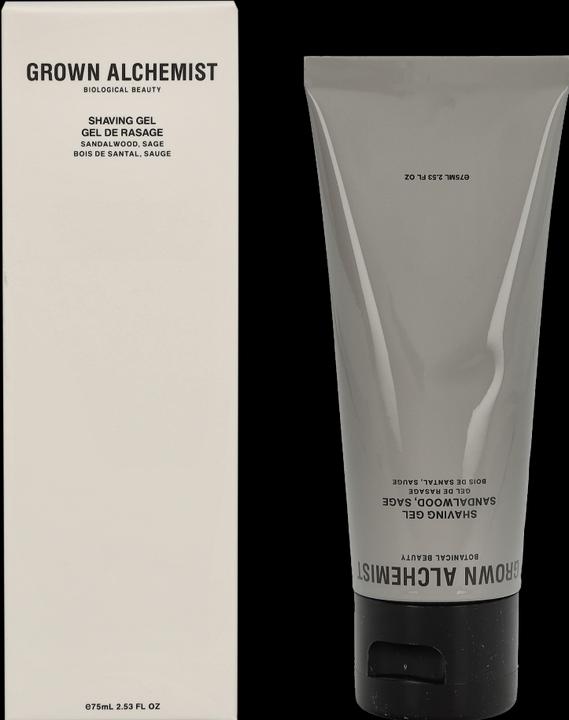 Actual product image Grown Alchemist GROWN Beauty - Shaving Gel: Sandalwood & Sage (75 ml, Shaving gel)