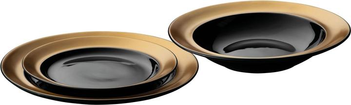 BergHoff Speise-Service Gem Line 3 Stück, Schwarz/Gold (3 x, 26.50 cm)