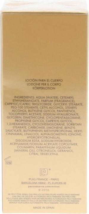 Actual product image Paco Rabanne Lady Million (Body cream, 200 ml)