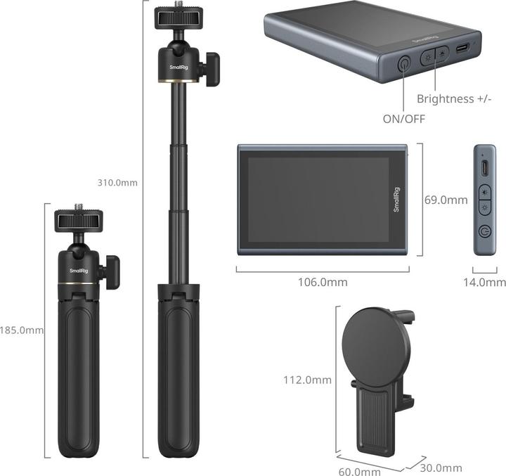 Immagine prodotto SmallRig Wireless Video Monitor for Phone (Vlog Kit) 4851 (Schermo del monitor)